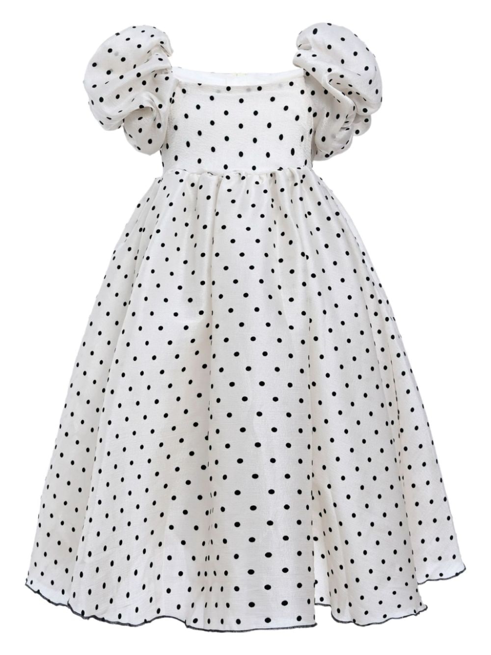 Tulleen Osuna polka dot teacup dress - White von Tulleen