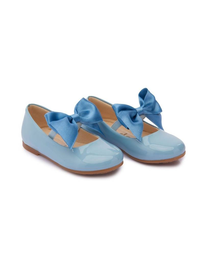 Tulleen bow-detail ballerina shoes - Blue von Tulleen