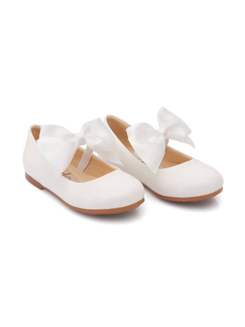 Tulleen bow-detail ballerina shoes - White von Tulleen