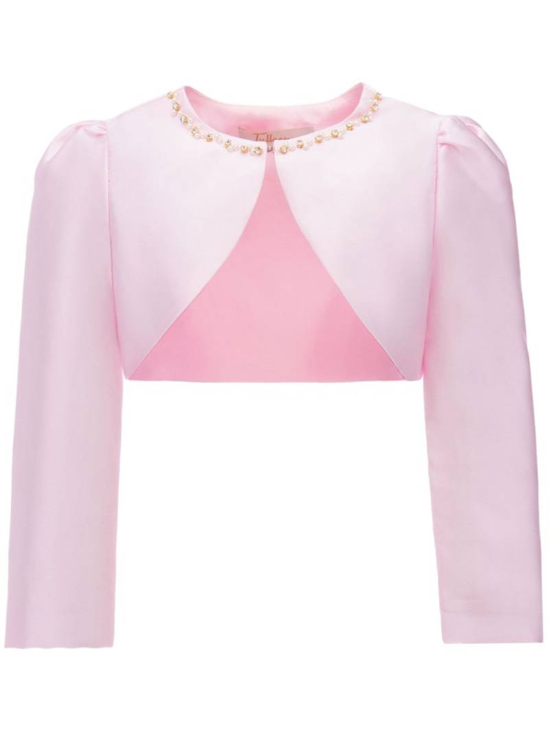 Tulleen cropped satin jacket - Pink von Tulleen