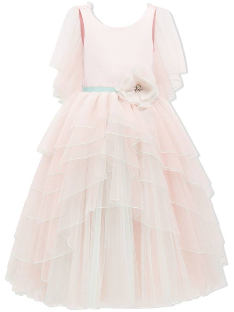 Tulleen floral-appliqué tulle dress - Pink von Tulleen