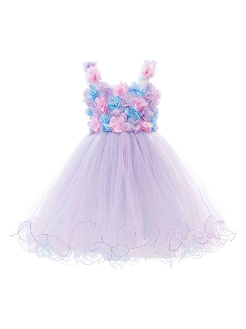 Tulleen floral-appliqué tulle dress - Purple von Tulleen