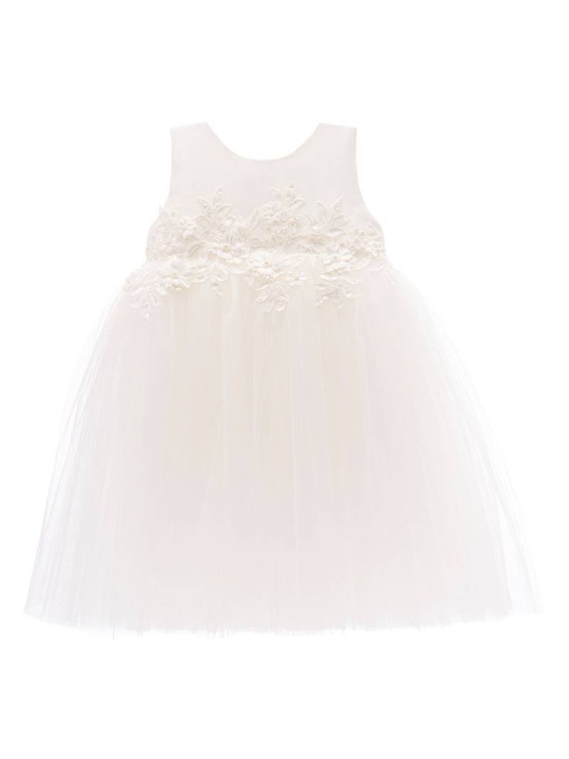 Tulleen floral-appliqué tulle dress - White von Tulleen