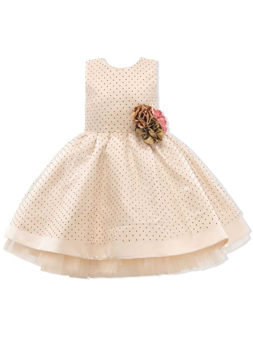 Tulleen floral brooch a-line dress - Neutrals von Tulleen