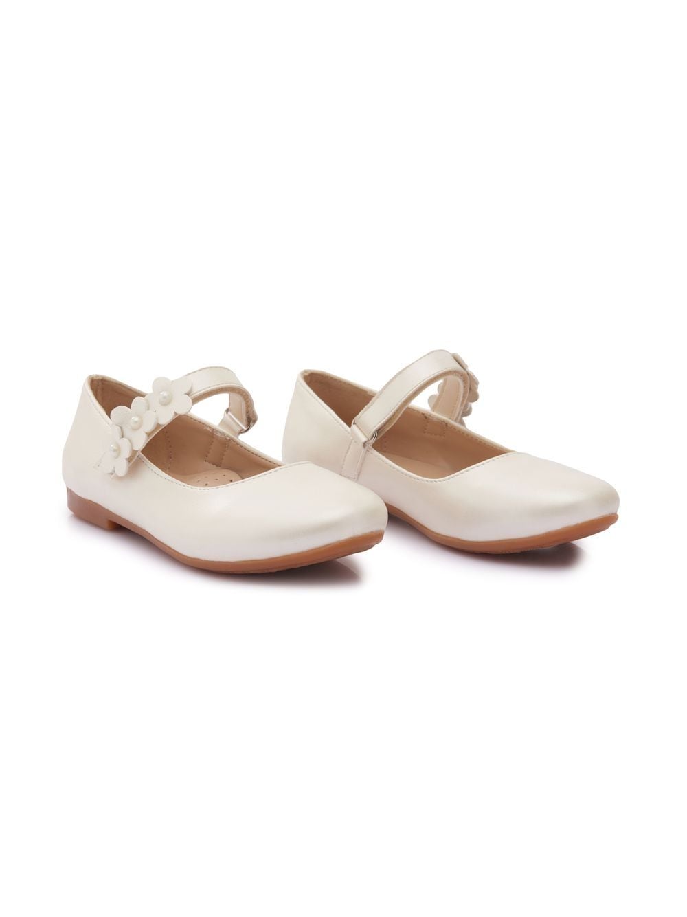 Tulleen floral-strap ballerina shoes - White von Tulleen