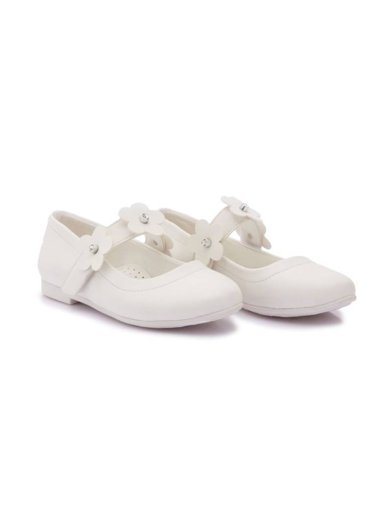 Tulleen floral-strap ballerina shoes - White von Tulleen