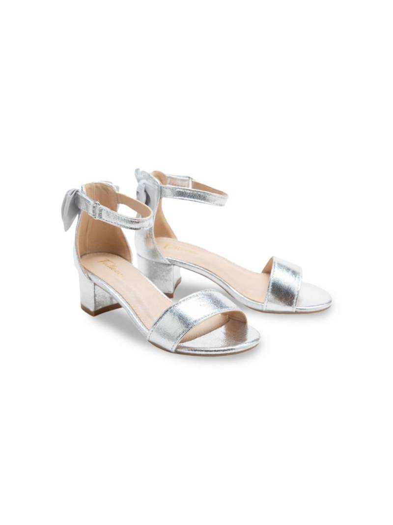 Tulleen metallic-finish block-heels sandals - Silver von Tulleen