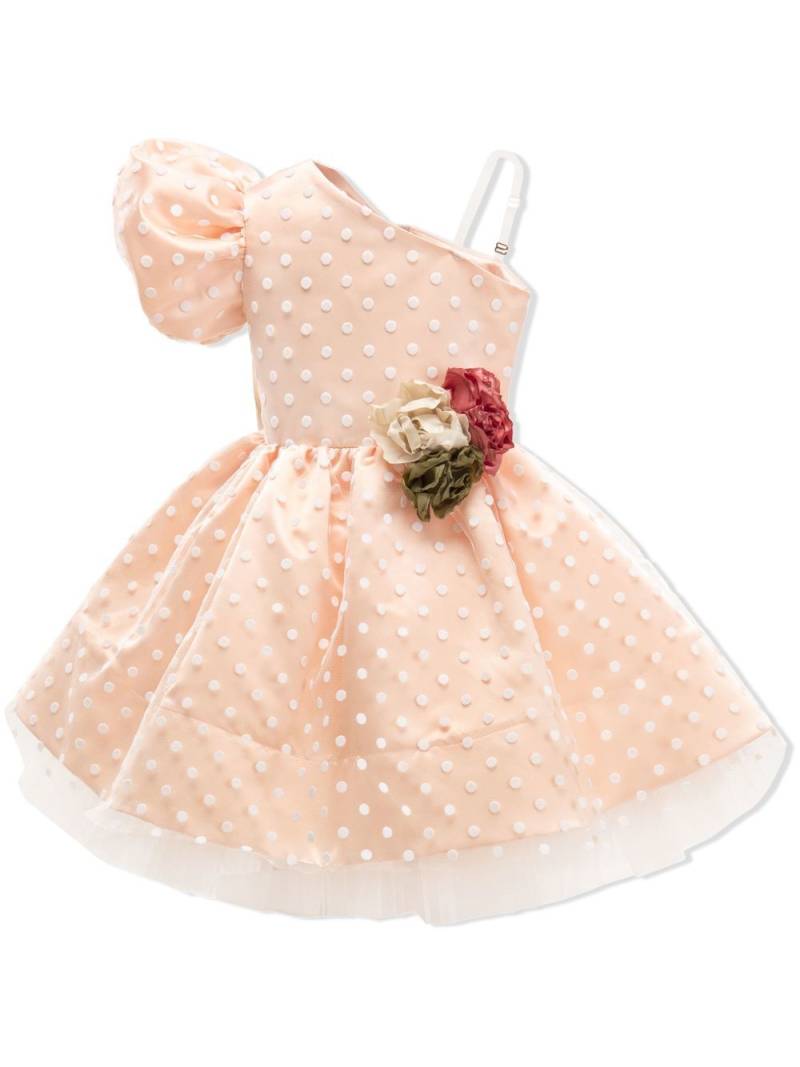 Tulleen polka dot cotton gown - Orange von Tulleen