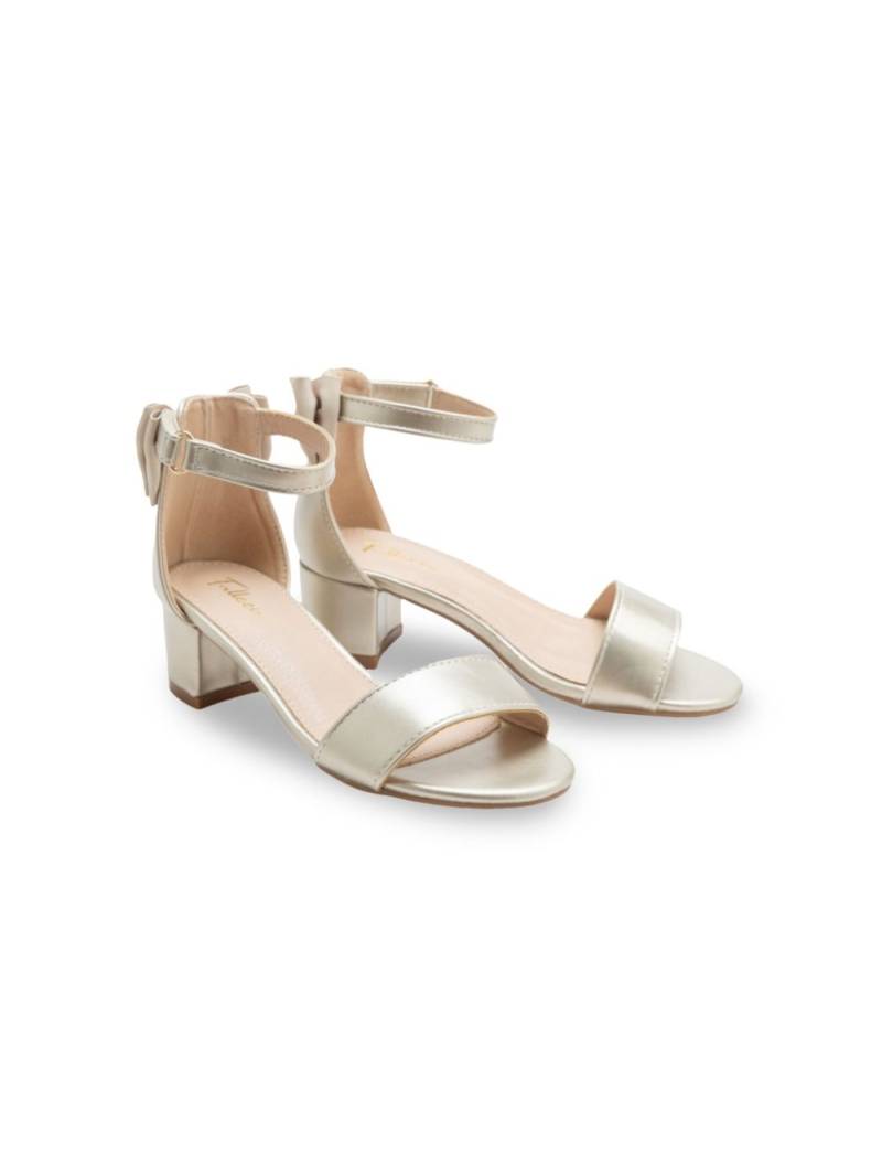 Tulleen satin-finish block-heels sandals - Gold von Tulleen