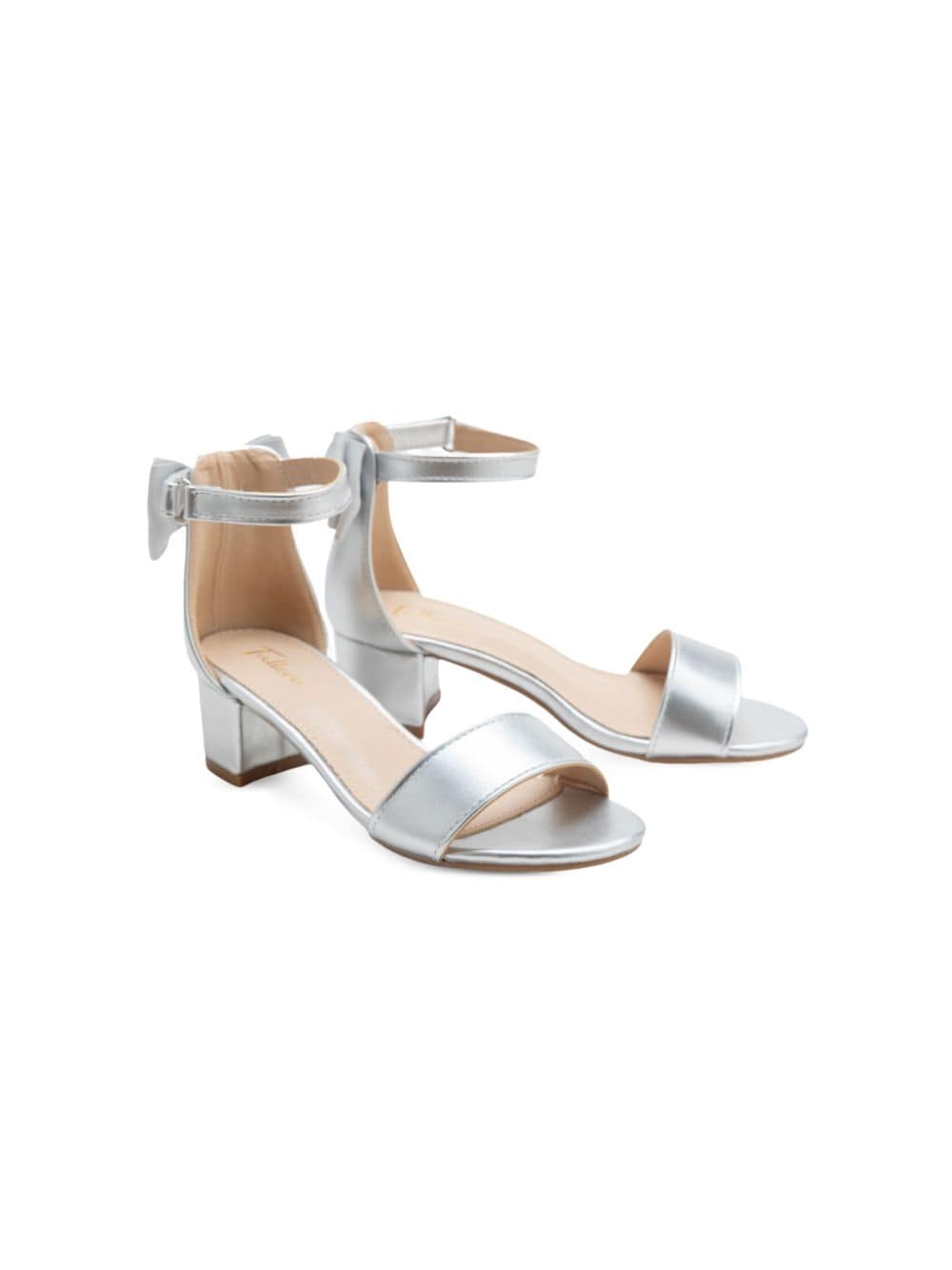 Tulleen satin-finish block-heels sandals - Silver von Tulleen