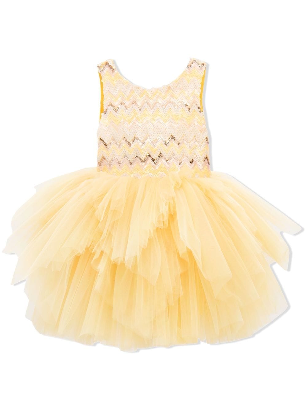 Tulleen sequinned tulle midi dress - Yellow von Tulleen