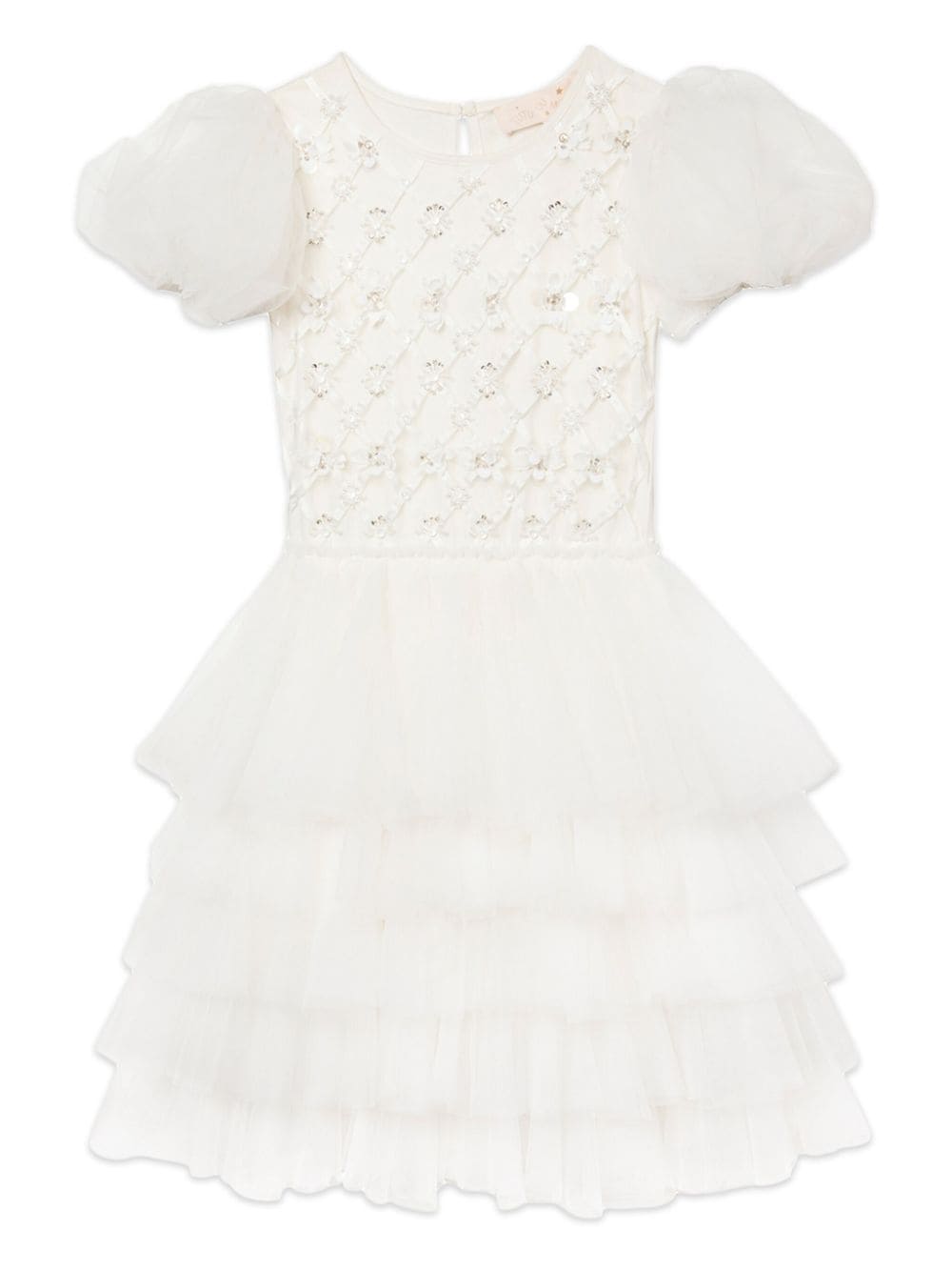 Tutu Du Monde Floral Lattice tulle dress - Neutrals von Tutu Du Monde