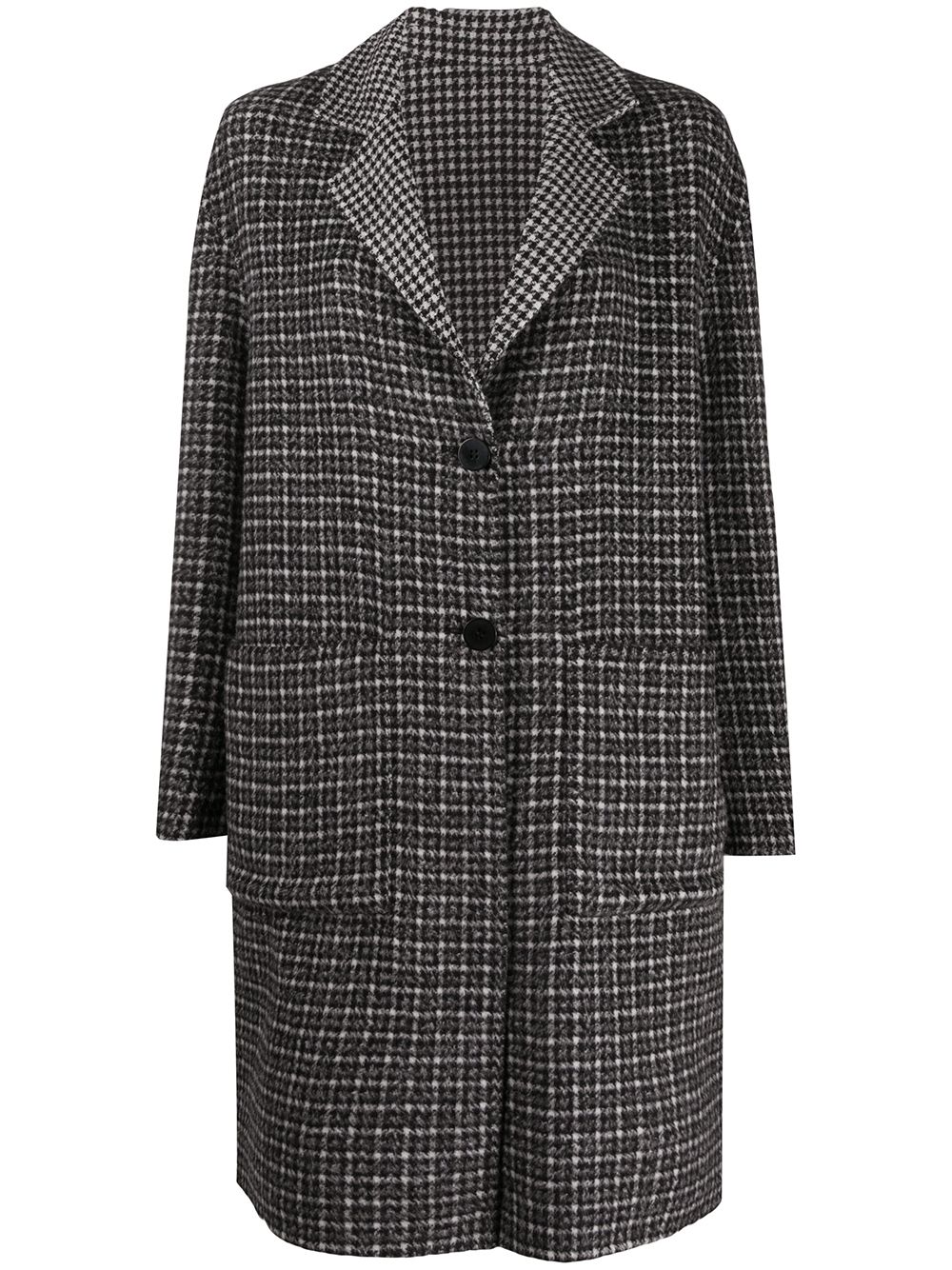 TWINSET check single-breasted coat - Black von TWINSET