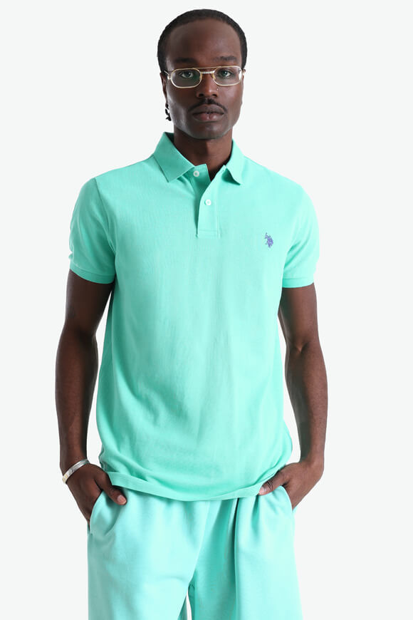 U.S. Polo Assn. King Poloshirt | Türkis | Herren  | L von U.S. Polo Assn.