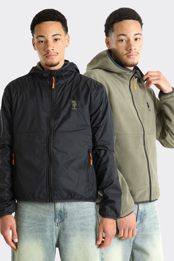 U.S. Polo Assn. Leichte Wendejacke | Green + Black | Herren  | L von U.S. Polo Assn.