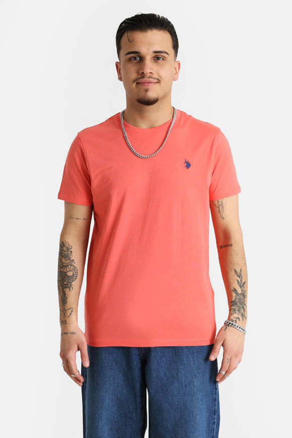 U.S. Polo Assn. Mick T-Shirt | Coral | Herren  | M von U.S. Polo Assn.
