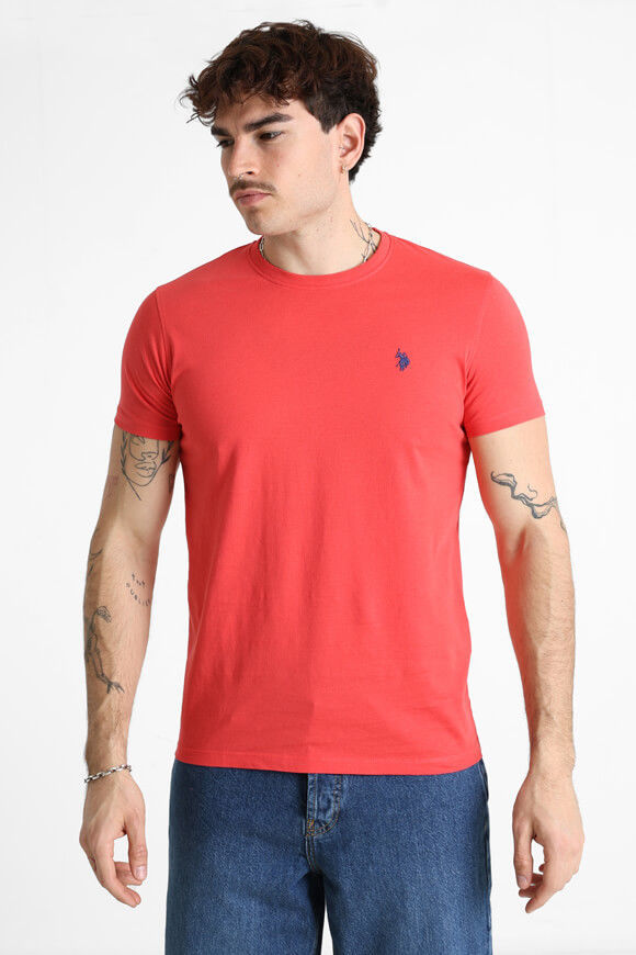 U.S. Polo Assn. Mick T-Shirt | Red | Herren  | L von U.S. Polo Assn.