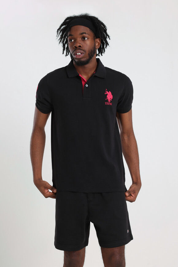 U.S. Polo Assn. Poloshirt | Black | Herren  | L von U.S. Polo Assn.