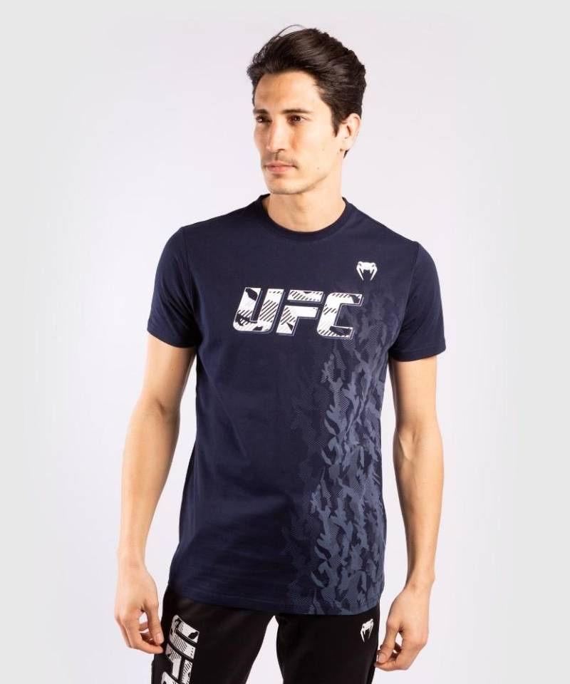 Ufc Authentic Fight Week Kurzarm T-shirt Herren Blau XL von UFC VENUM