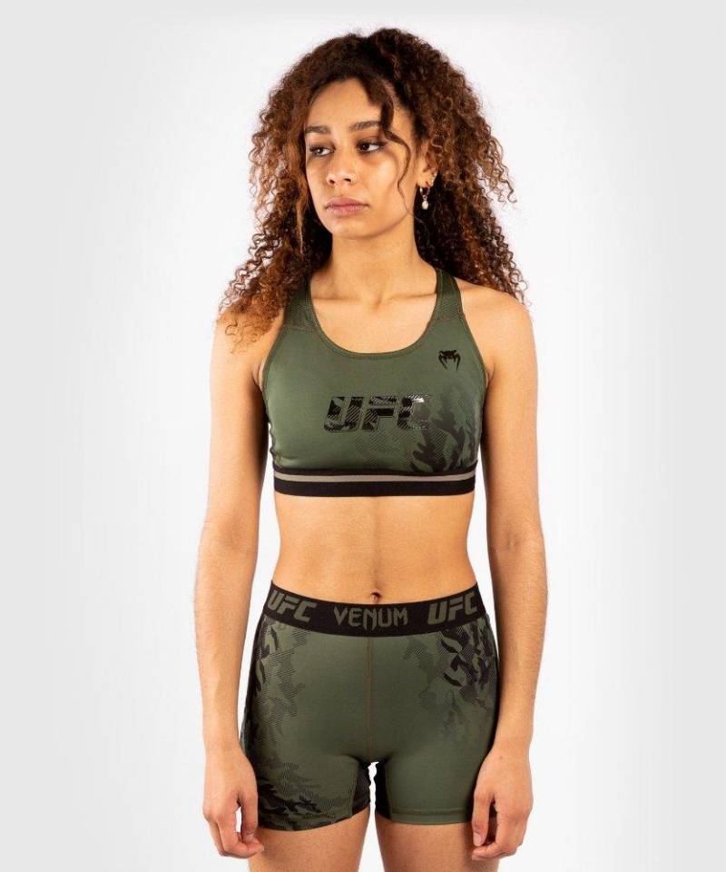 Ufc Authentic Fight Week Frauensport-bh Damen Khaki L von UFC VENUM