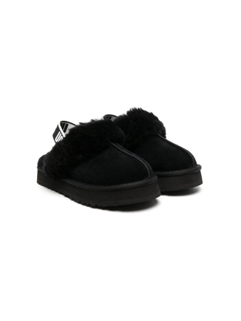 UGG Kids Funkette shearling slippers - Black von UGG Kids