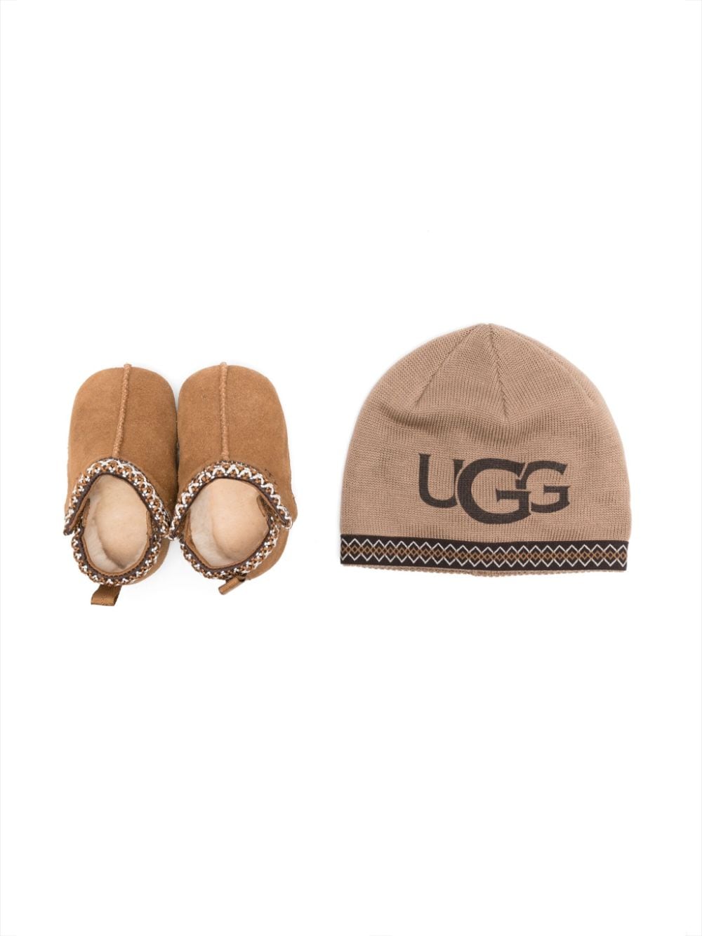 UGG Kids Tasman and beanie pack (pack of two) - Brown von UGG Kids