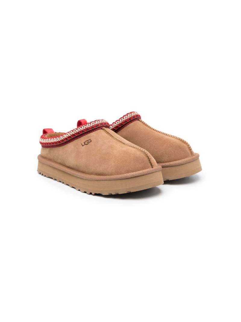 UGG Kids Tazz suede slippers - Neutrals von UGG Kids