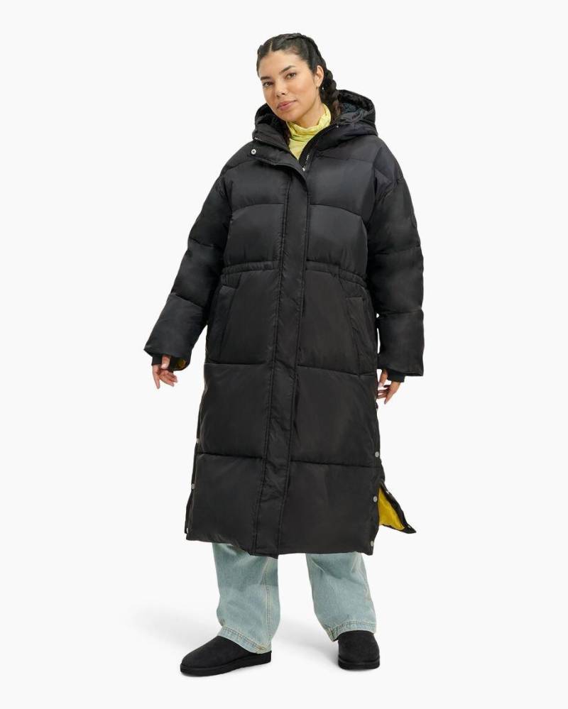 Keeley Long Puffer Coat-m Unisex Schwarz M von UGG