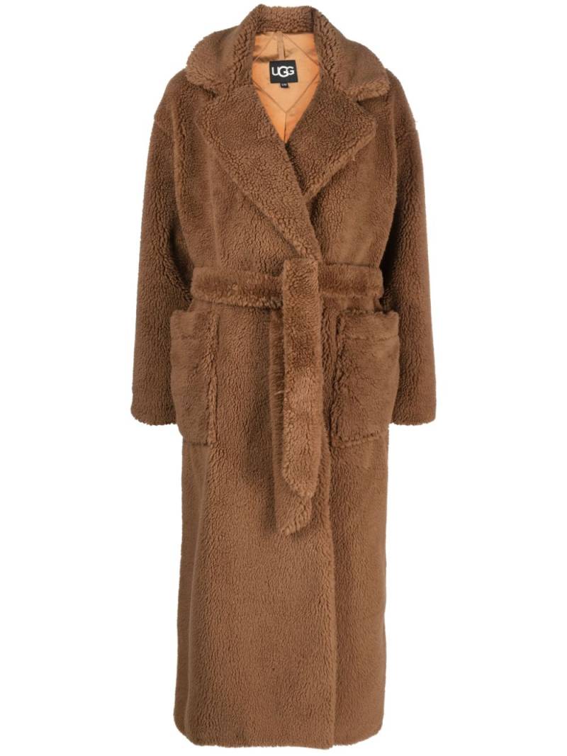 UGG Alesandra faux fur wrap coat - Brown von UGG