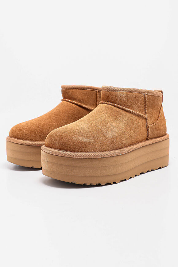 UGG Classic Ultra Mini gefütterte Plateau Stiefelette | Chestnut | Damen  | EU36 von UGG