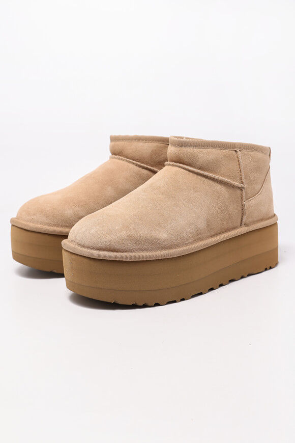 UGG Classic Ultra Mini gefütterte Plateau Stiefelette | Sand | Damen  | EU37 von UGG