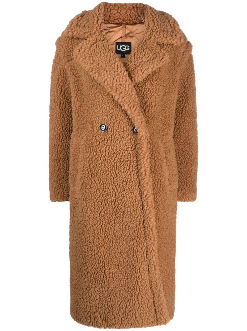 UGG Gertrude double-breasted teddy coat - Brown von UGG