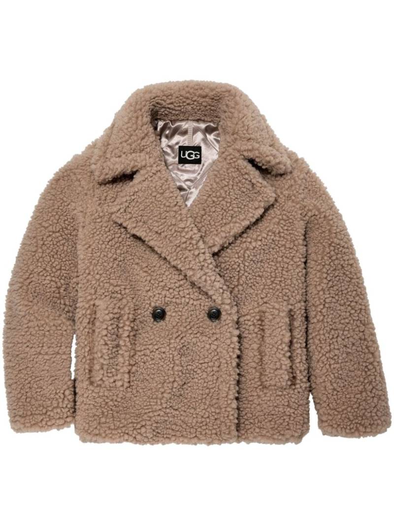 UGG Gertrude short teddy coat - Brown von UGG