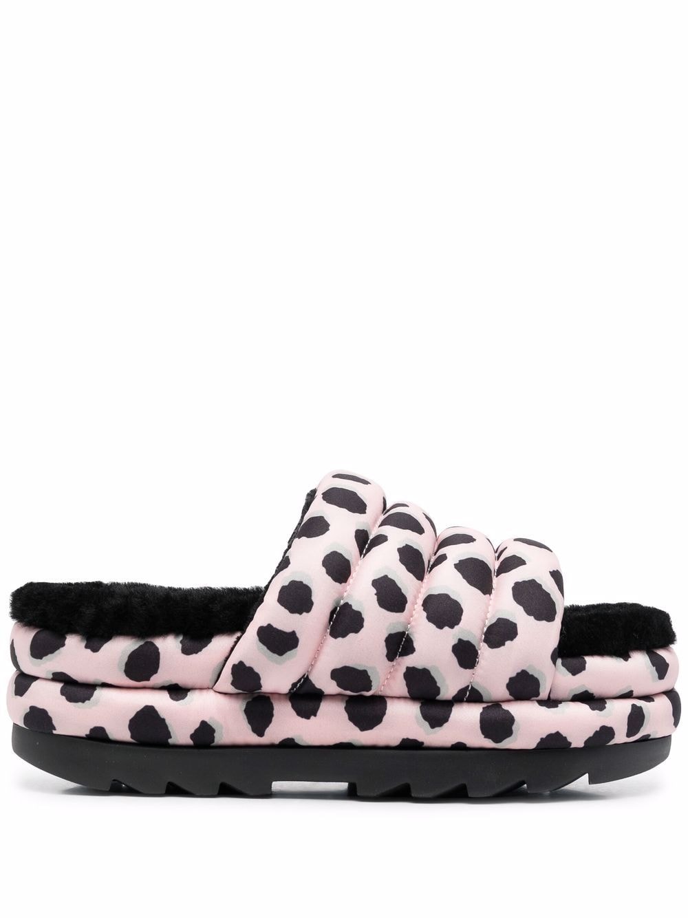 UGG Puft cheetah-print slides - Black von UGG