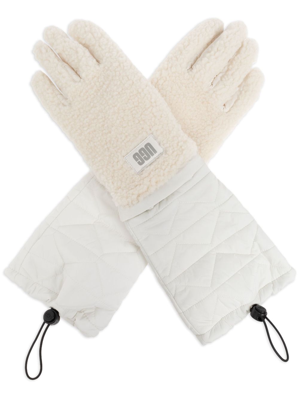 UGG faux-fur trim gloves - Neutrals von UGG