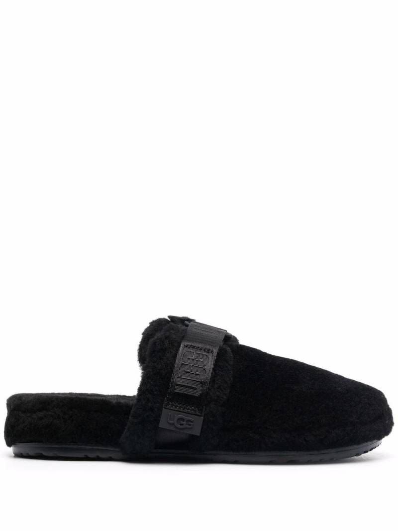 UGG logo-print strap slippers - Black von UGG