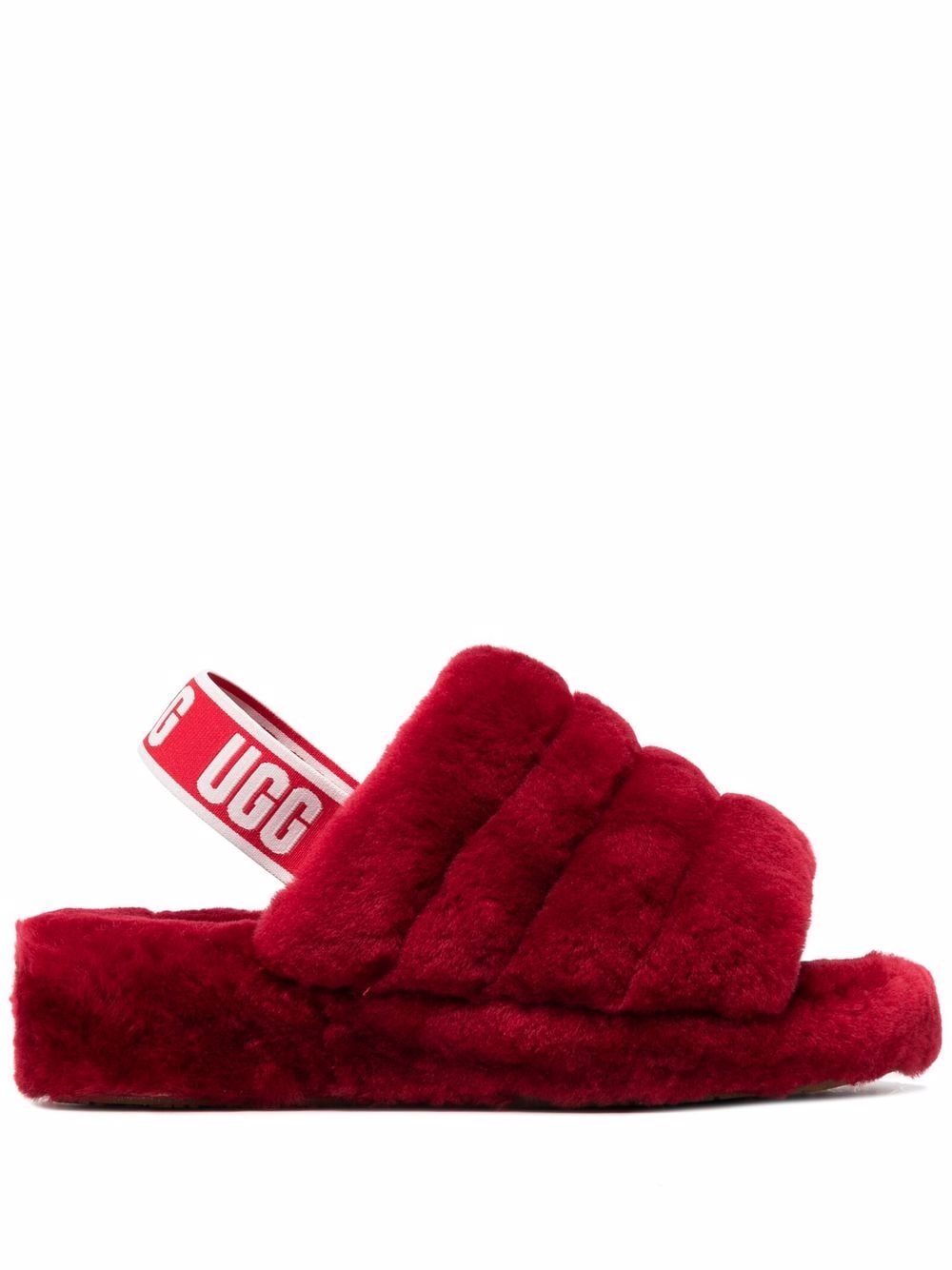 UGG open-toe sheepskin slides - Red von UGG