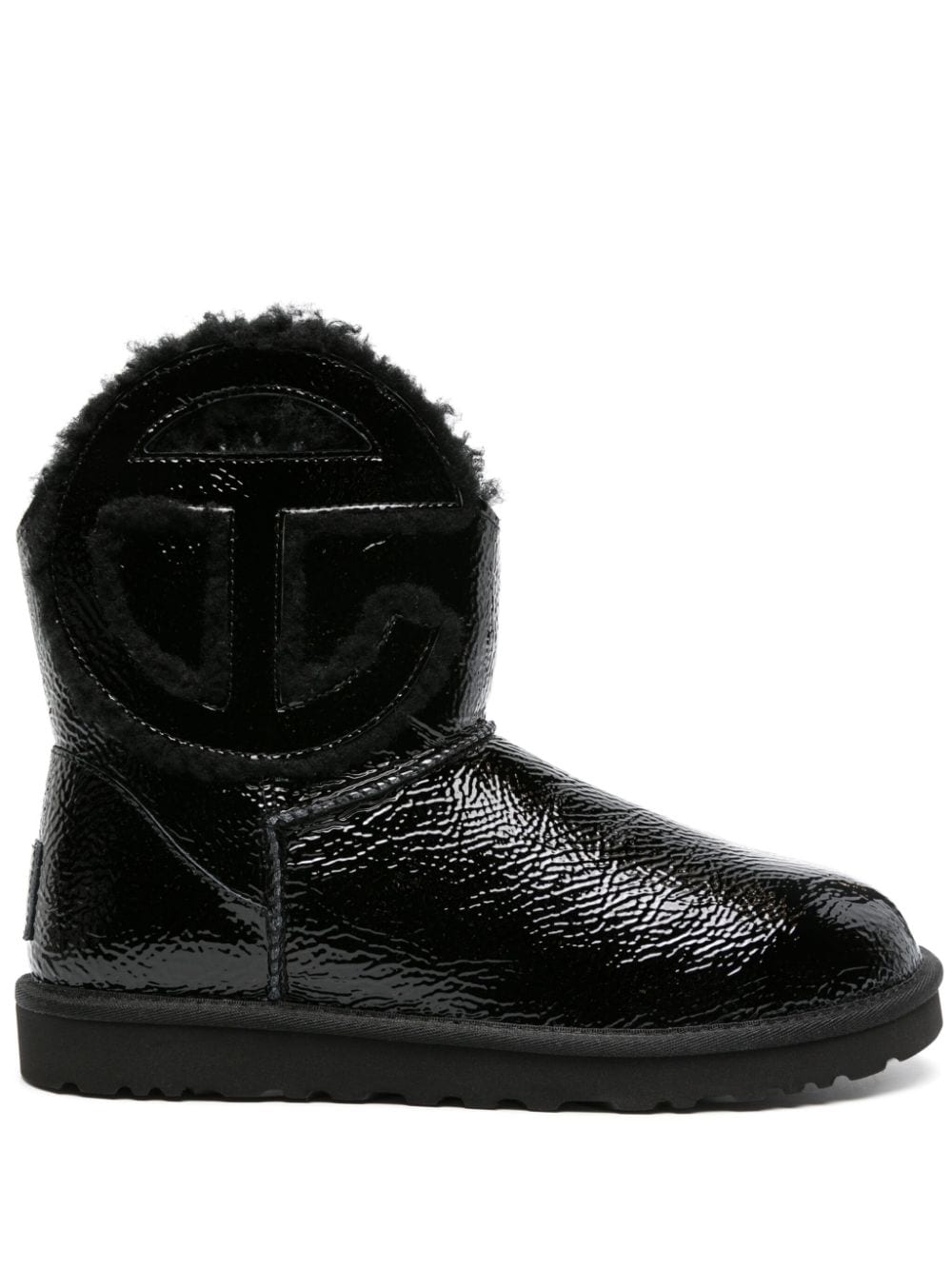 UGG x Telfar logo-patch leather boots - Black von UGG