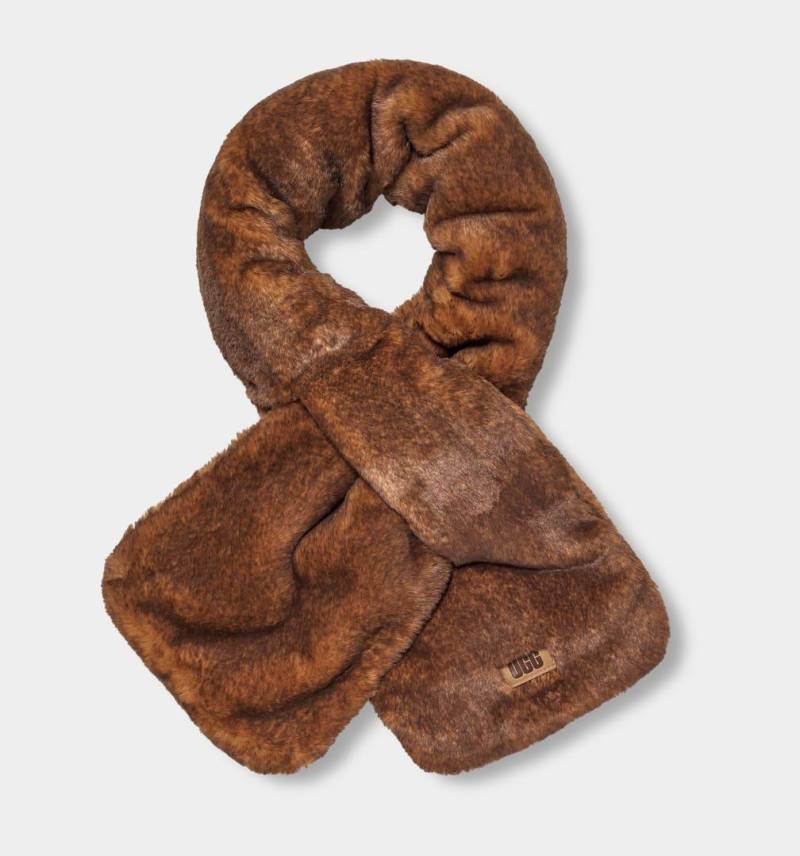 W Faux Fur Pull Thru Scarf-0 Damen Cognac ONE SIZE von UGG