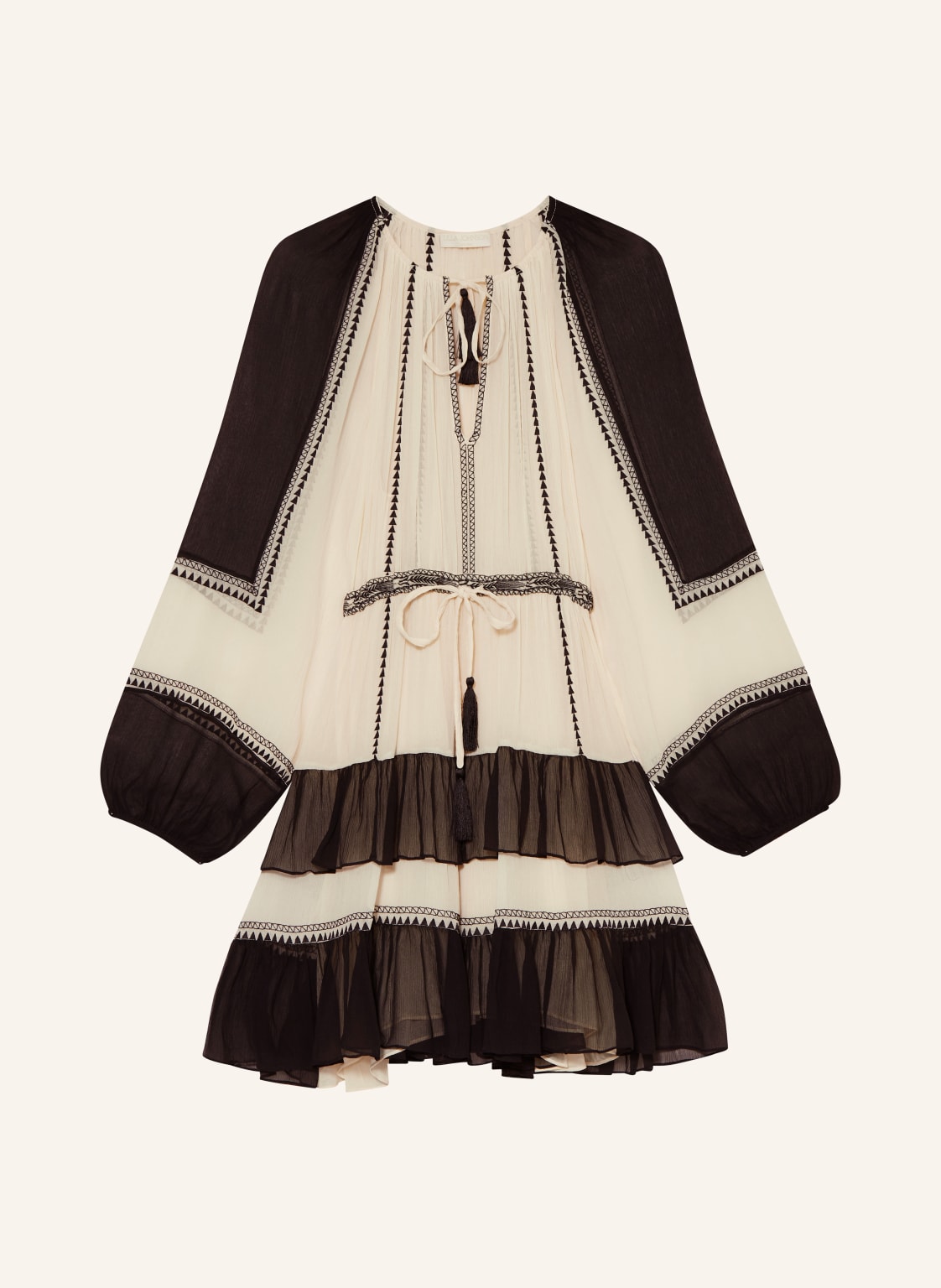 Ulla Johnson Kleid Loreli Mit Volants beige von ULLA JOHNSON