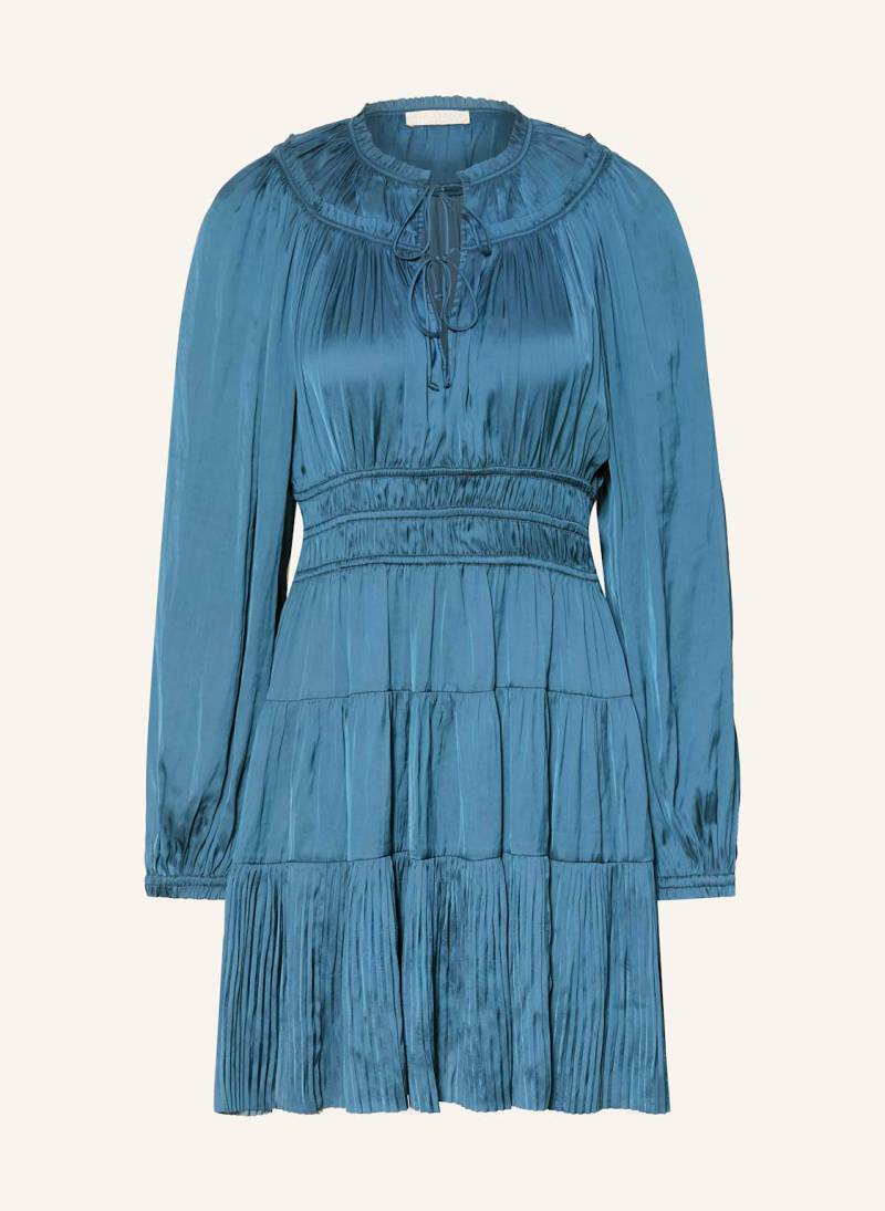 Ulla Johnson Plisseekleid Kori Aus Satin blau von ULLA JOHNSON