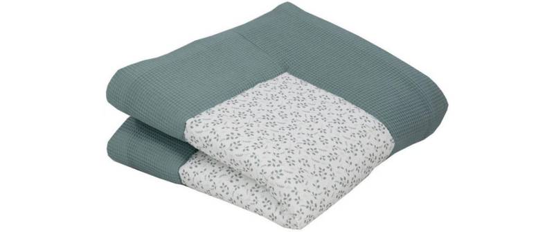 Krabbeldecke »Ullenboom Waffel Floral Grün 100 x 100 cm« von ULLENBOOM ®