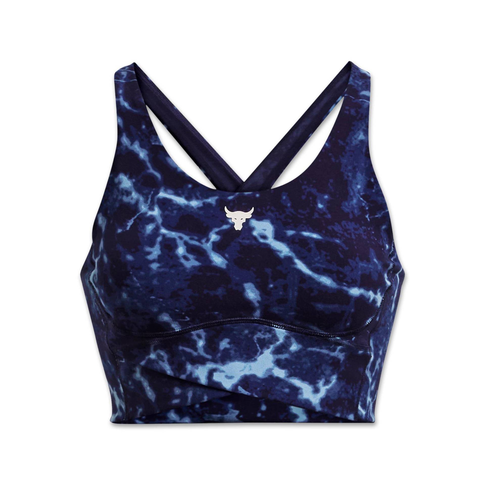 Cropped Top Unisex Blau M von UNDER ARMOUR