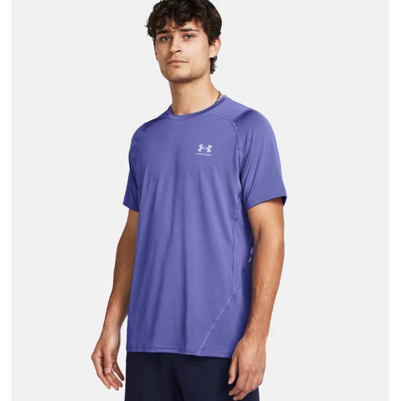 T-shirt, Rundhals, Kurzarm Herren Blau L von UNDER ARMOUR