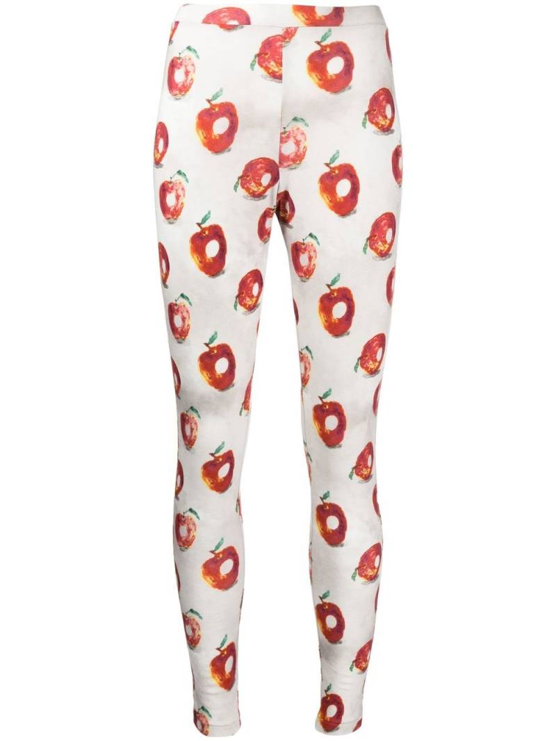 Undercover apple-print cotton leggings - Grey von Undercover