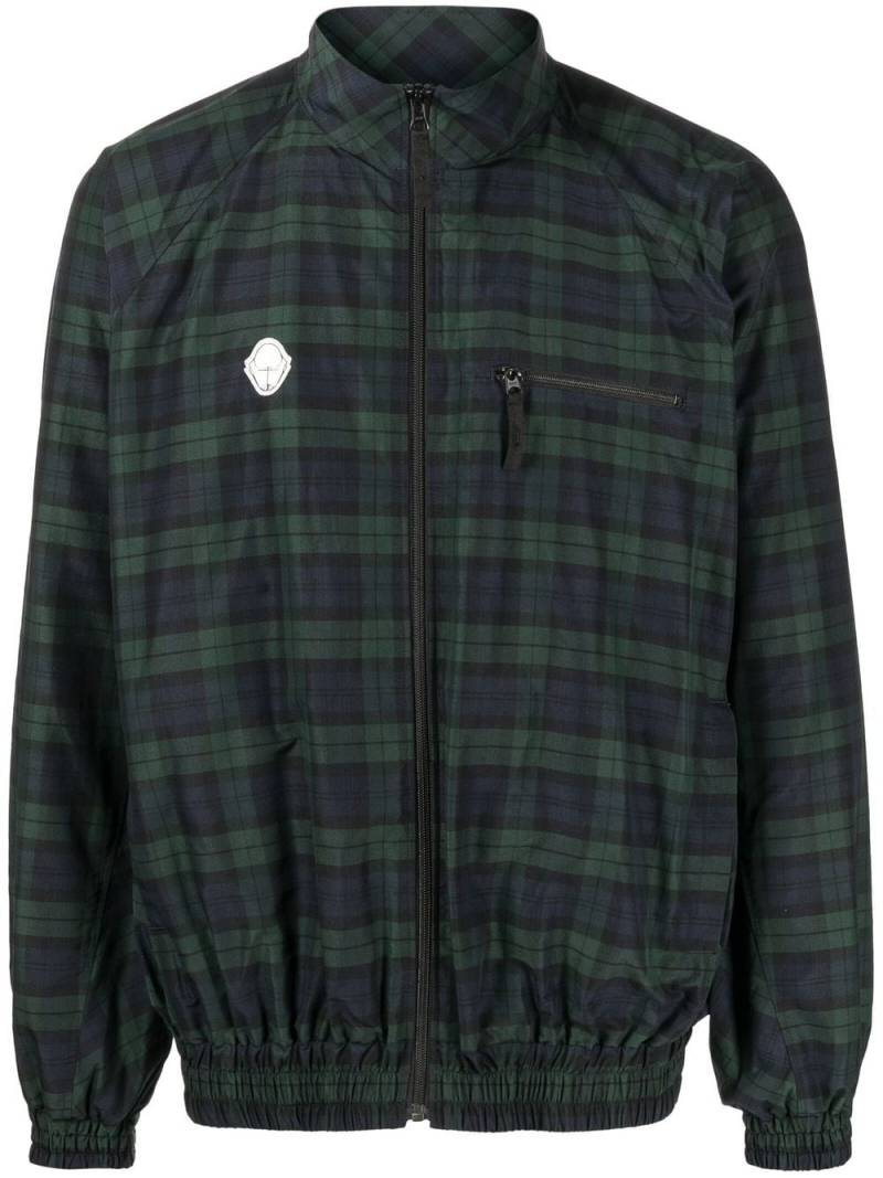 Undercover check-pattern bomber jacket - Green von Undercover