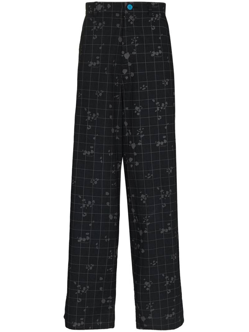 Undercover check-pattern loose-fit trousers - Black von Undercover