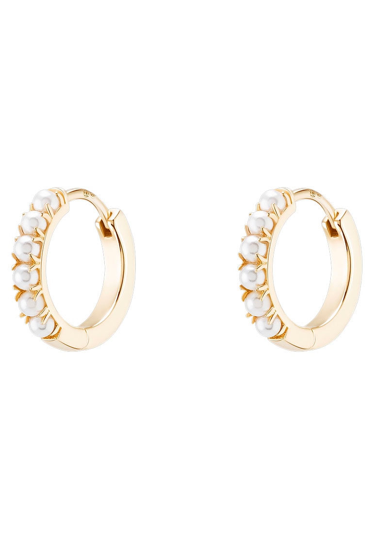 UNIKE JEWELLERY Paar Creolen »HOOP UNIKE CLASSY PEARL, UK.AR.1204.0046«, mit Perle (synth.) von UNIKE JEWELLERY