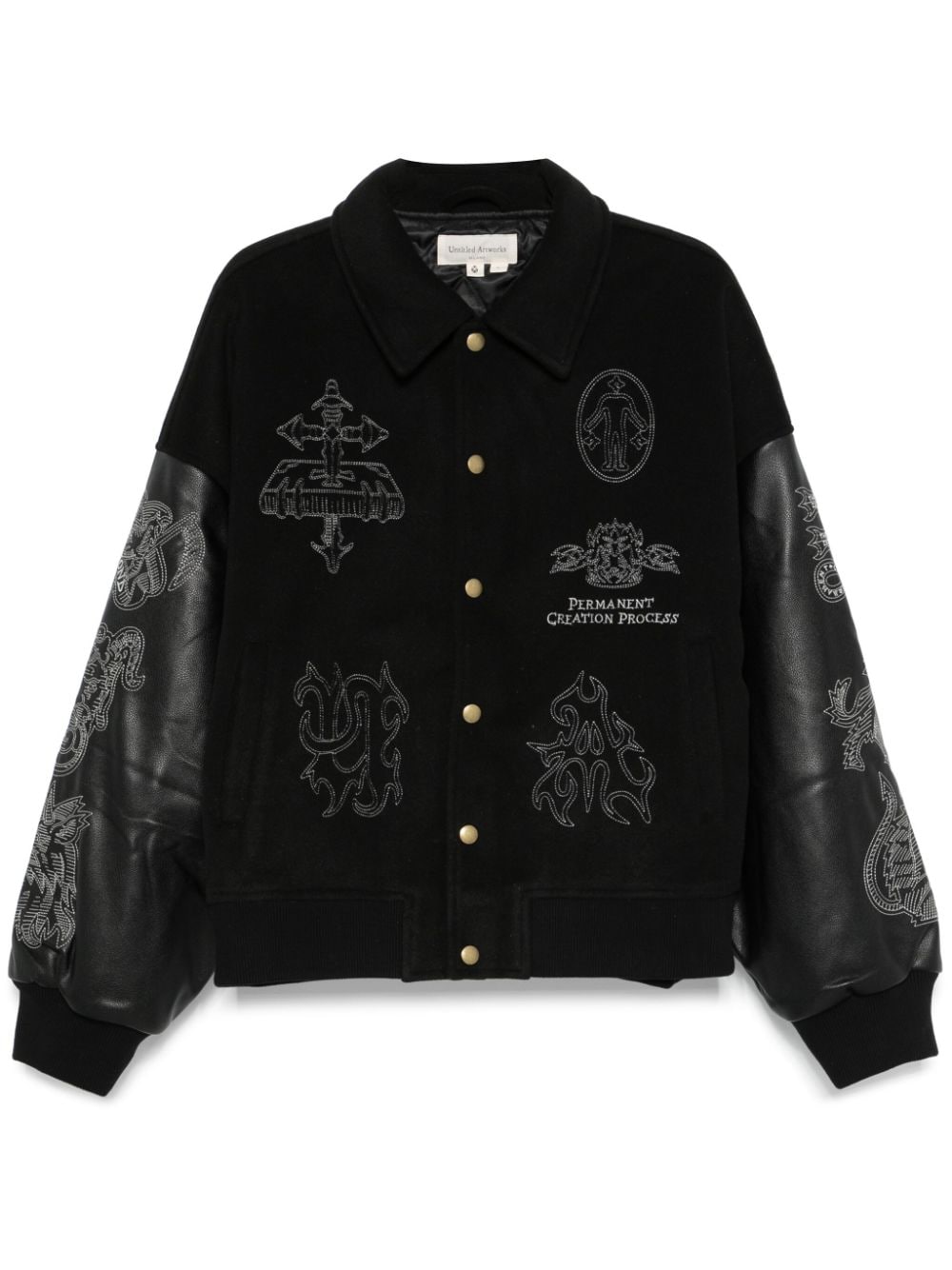 UNTITLED ARTWORKS Angel Of Death Varsity bomber jacket - Black von UNTITLED ARTWORKS