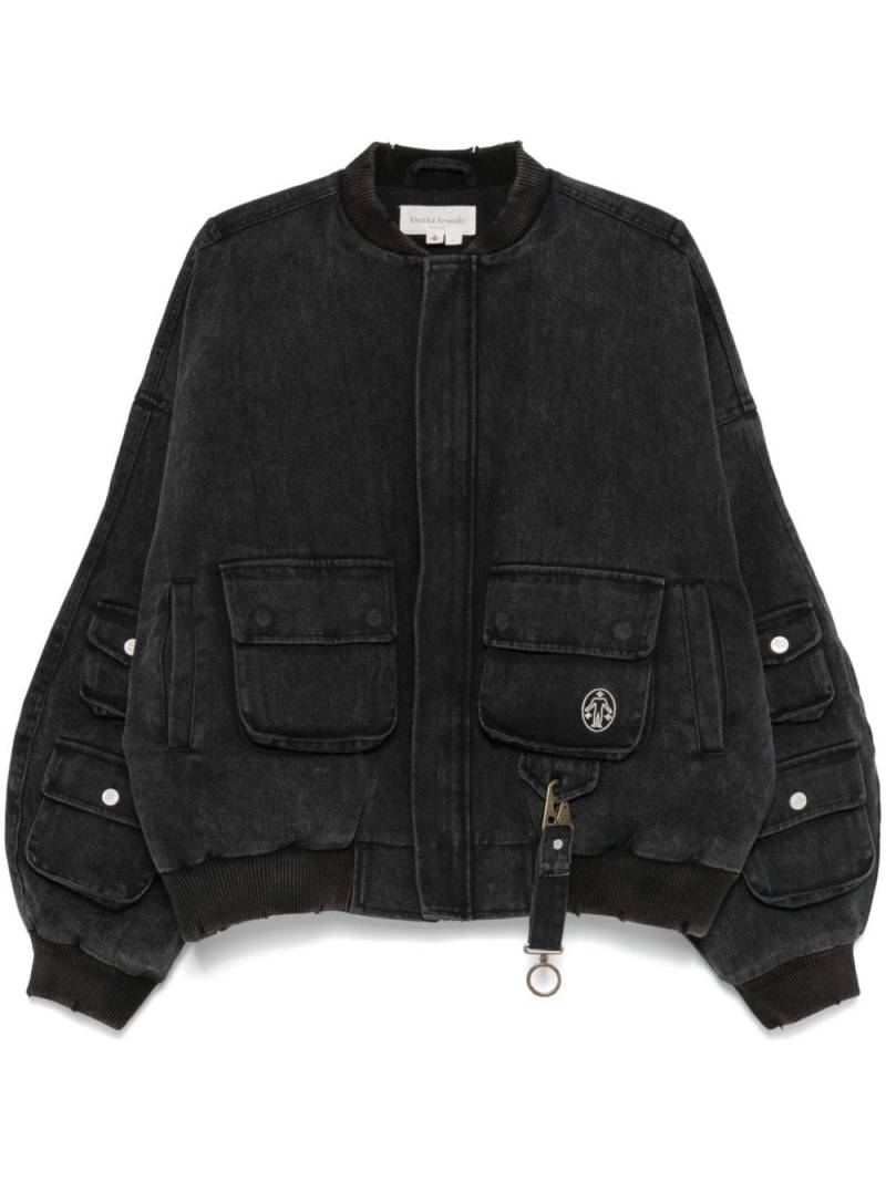 UNTITLED ARTWORKS Washed Cargo bomber jacket - Black von UNTITLED ARTWORKS